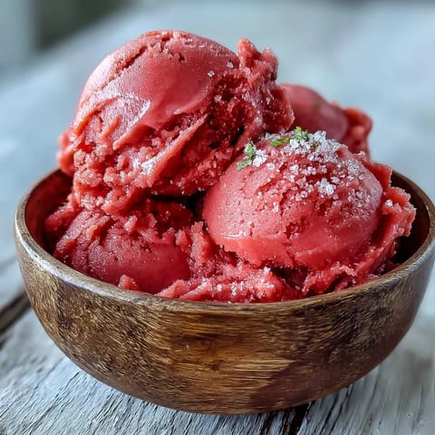Vibrant Watermelon Sorbet (3 Ingredients) photo with frosty, sweet cubes ready for beach day bliss.