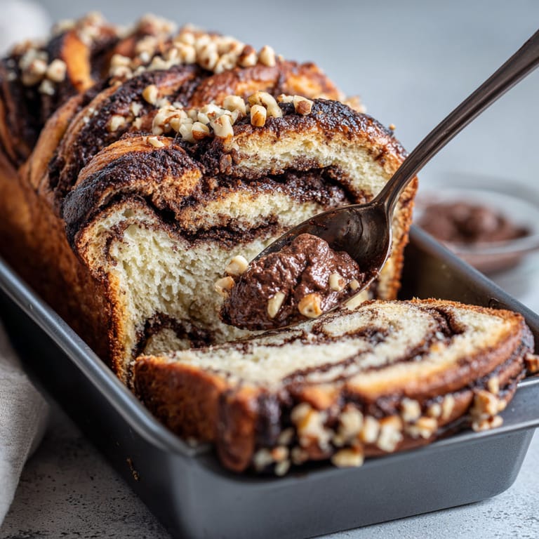 A slice of chocolate cake with nuts.