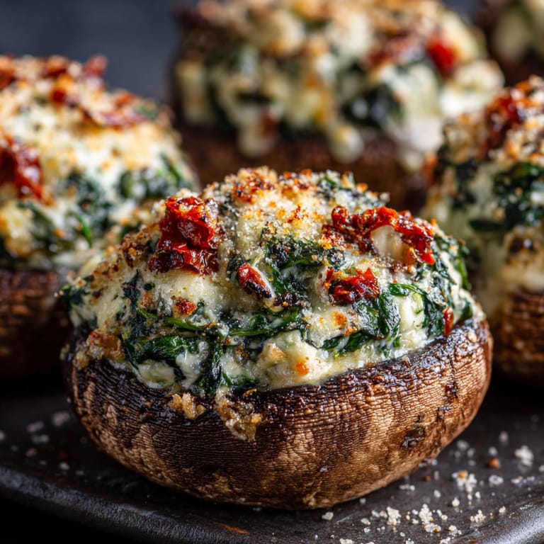Stuffed Portobello Mushrooms on a plate.