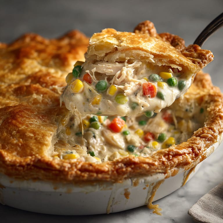 A pie with a fork in it.