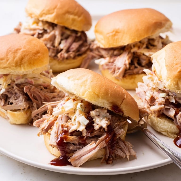 Warm, flavorful Spiced Cider Pulled Pork Sliders, a taste of autumn in every bite.