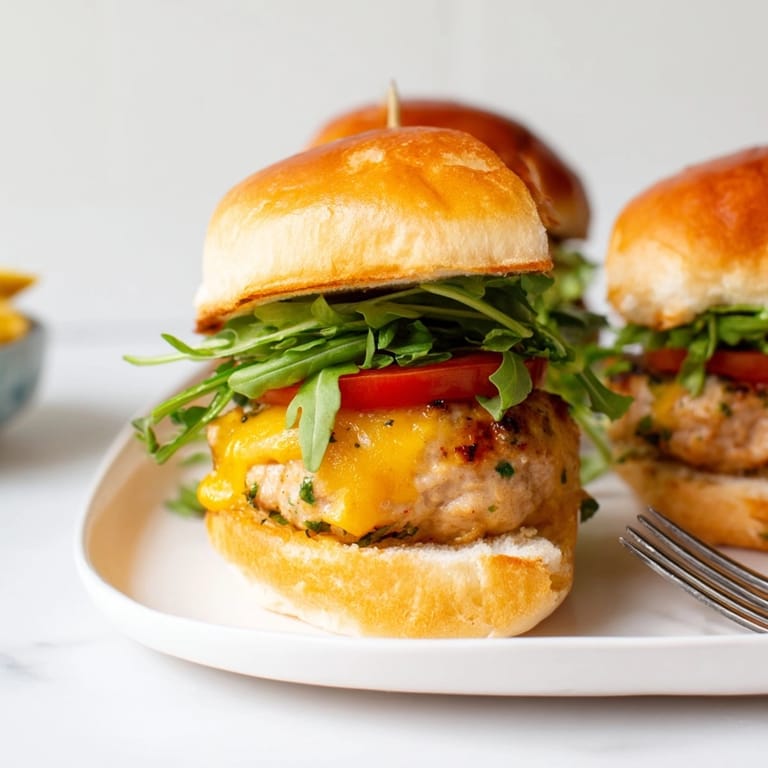 Homemade Garlic Butter Turkey Burger Sliders: A flavorful and easy family dinner idea.
