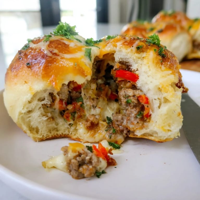 Golden Cajun turkey stuffed rolls baked to perfection, perfect for appetizers or snacks.  