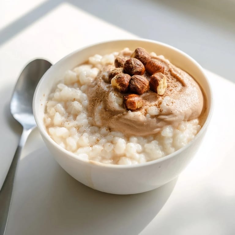 Elegant dessert of rich rice pudding layered with smooth chestnut cream topping.