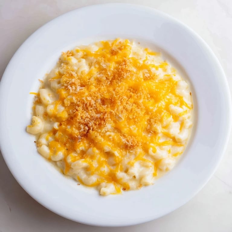 Creamy homemade Mac & Cheese with Evaporated Milk, baked until golden and bubbling with cheesy goodness.