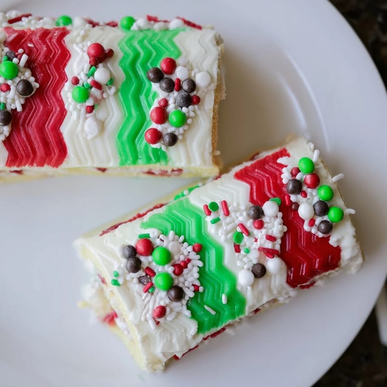 Deliciously decorated Ugly Sweater Cake Roll, a store-bought dessert made for easy holiday parties.