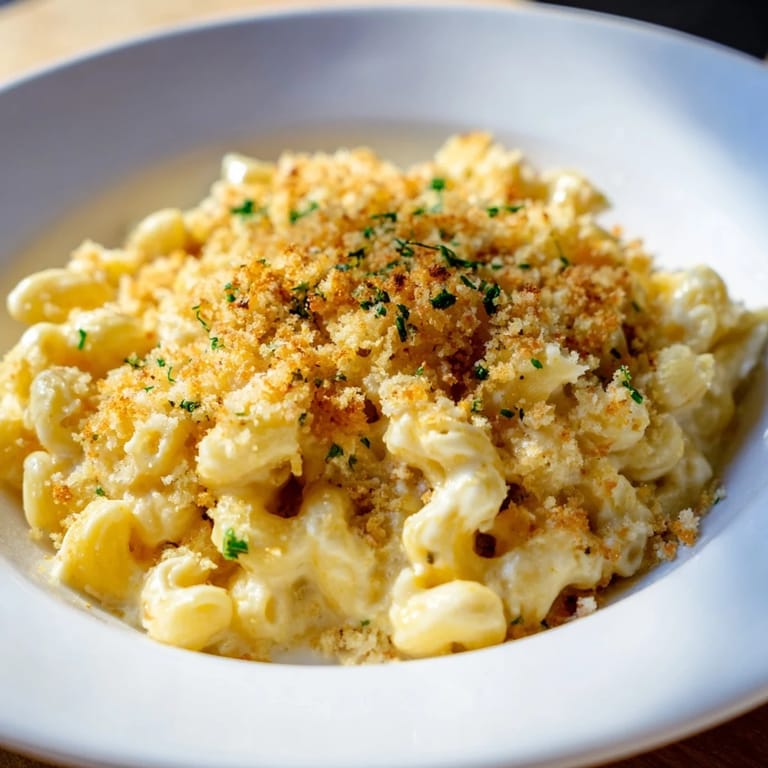 Homemade Baked Macaroni and Cheese, a classic comfort food, ready to be served and enjoyed.