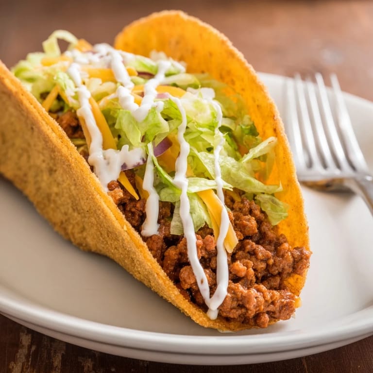 Golden Cheesy Gordita Crunch tacos, a delicious American-Mexican fusion main dish ready to eat.