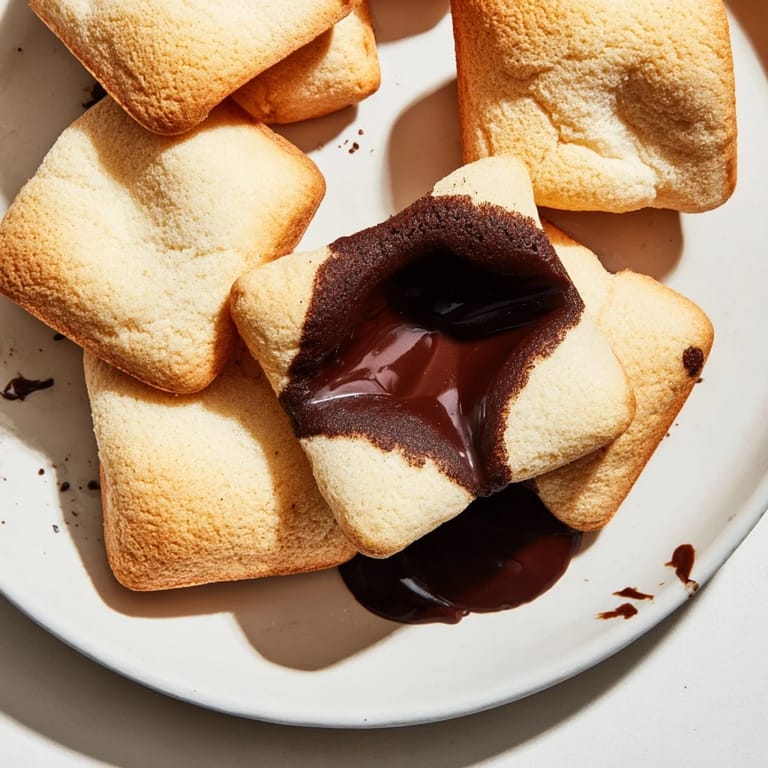 Freshly baked air fryer gooey cookie cups, served warm with a scoop of vanilla ice cream.