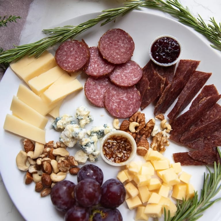 Magnificent Deer Antler Charcuterie, featuring slices of salami and smoked sausage artfully arranged for serving.