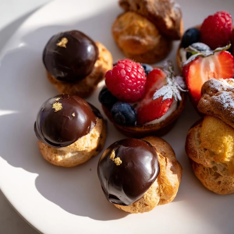 Close-up of the elegant "Piste de Train Mignardises," featuring colorful miniature French dessert treats.