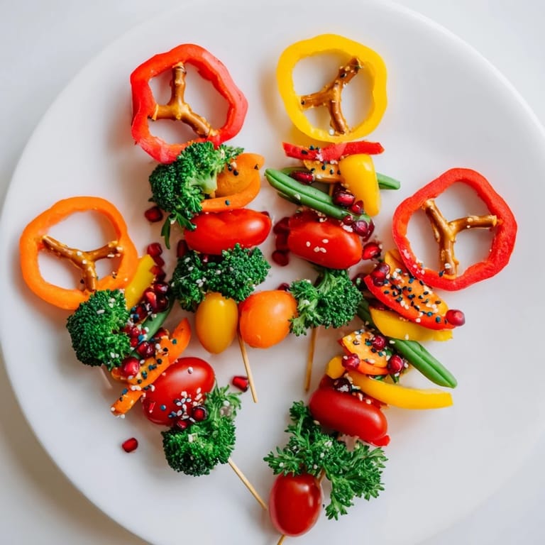 Colorful Themed Crudités include veggie ornament dippers, offering healthy, fresh flavors with hummus and ranch dips.
