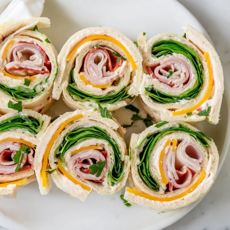 Showcasing colorful and compact Party Sandwiches: Star-Shaped Deli Roll-ups, a delightful appetizer.