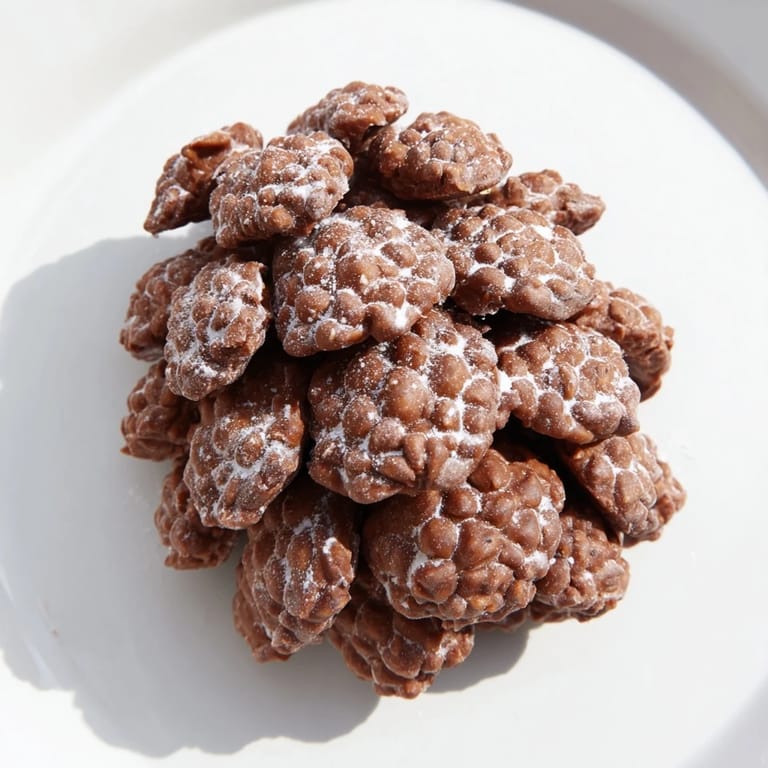 Homemade pinecone-shaped nut butter snacks, perfect for a gluten-free dessert or festive treat.