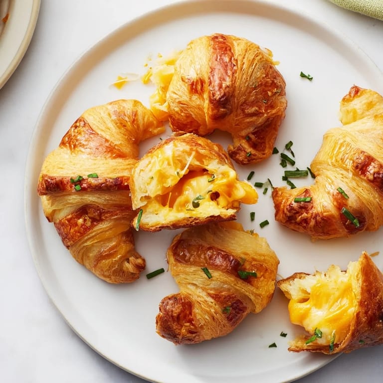 Warm, cheesy savory rolls, baked to perfection with a flaky, buttery exterior, perfect snack.