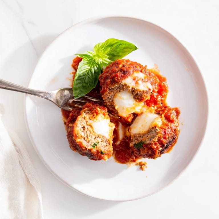 Tender beef and pork meatballs topped with melted mozzarella, served over a bed of al dente pasta.