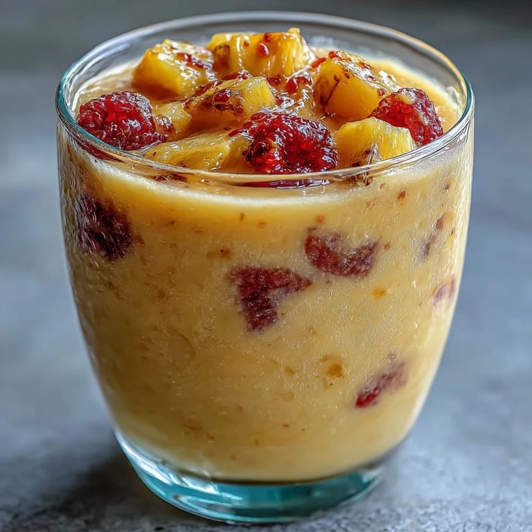 This Anti-Inflammatory Pineapple Smoothie blends frozen pineapple, ripe pears, and creamy coconut milk for a refreshing wellness boost.  