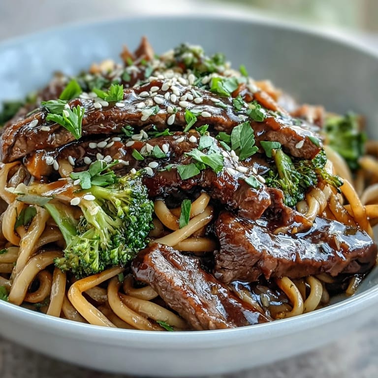 Steam rises from a warm bowl of Korean Beef Noodles, where saucy beef, crunchy vegetables, and glossy noodles mingle for a comforting, flavor-packed dinner.