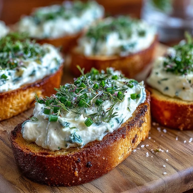 Crispy toast rounds with lemon-zested cream cheese and microgreens, served on a slate board for an elegant gathering.