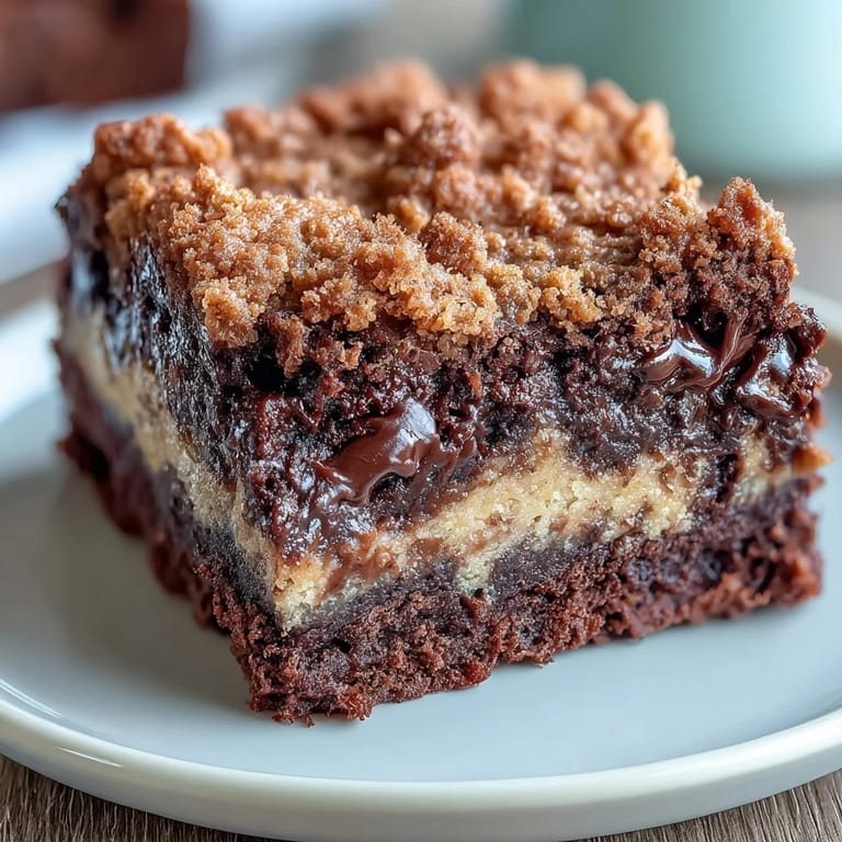 Dark chocolate brownies with tangy sourdough and sweet peanut butter swirls, perfect for dessert lovers.