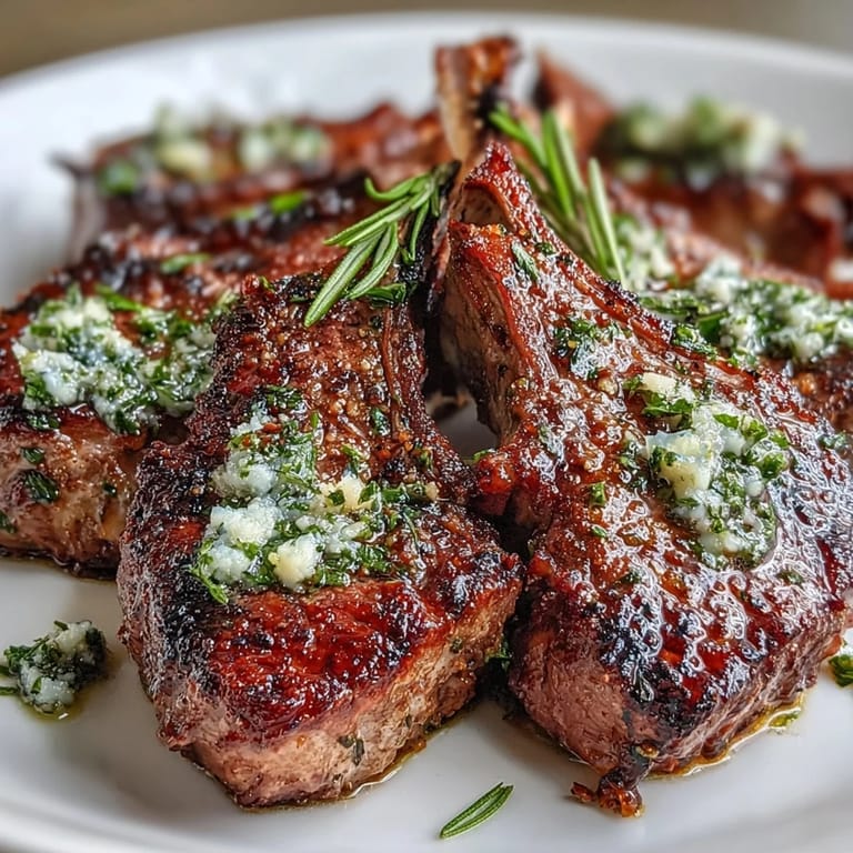 Elegant lamb chops with a bright mint gremolata, perfect for a festive Mediterranean-inspired dinner.