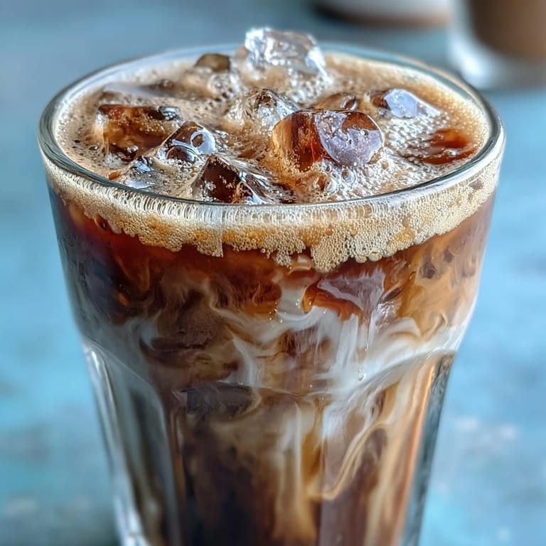 Rich, dairy-free iced shaken espresso with brown sugar and oat milk, served chilled.
