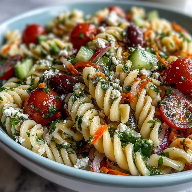 This easy Memorial Day pasta salad is a perfect cool summer side dish.