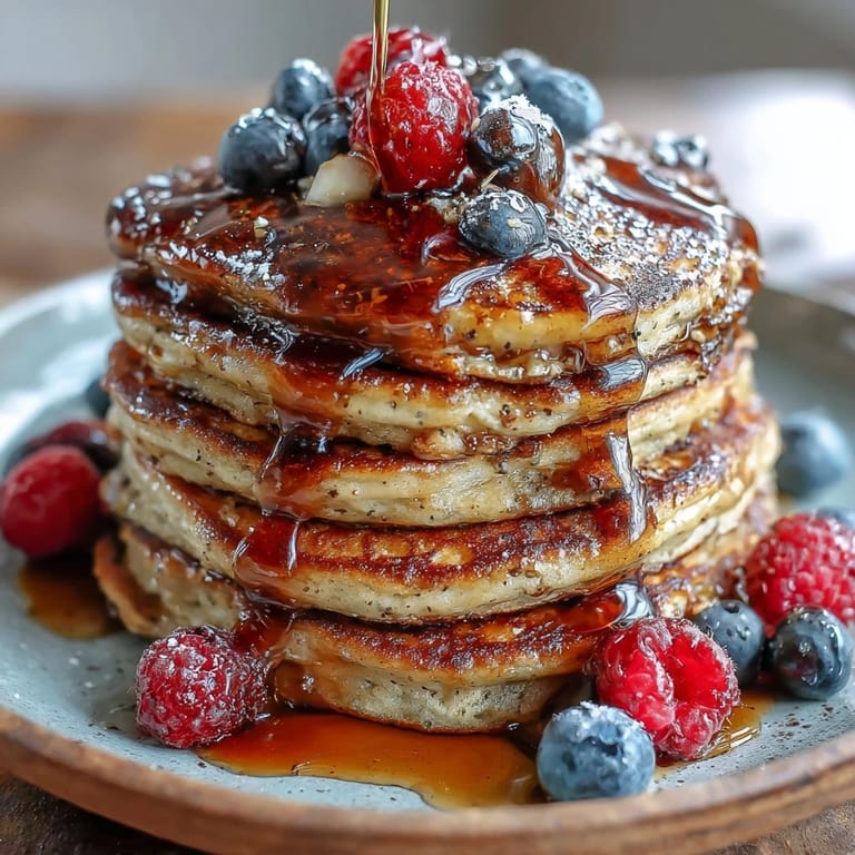These High Fiber Protein Pancakes are perfectly cooked, ready for syrup.