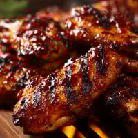Grilled BBQ Chicken Wings.