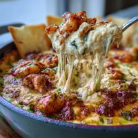 Creamy crawfish boil dip with tangy cream cheese, bold Cajun spices, and tender crawfish tails baked until bubbly.  
