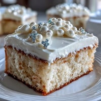 Beautiful sheet cake decorated with smooth pearl fondant, perfect for a Communion celebration centerpiece.  